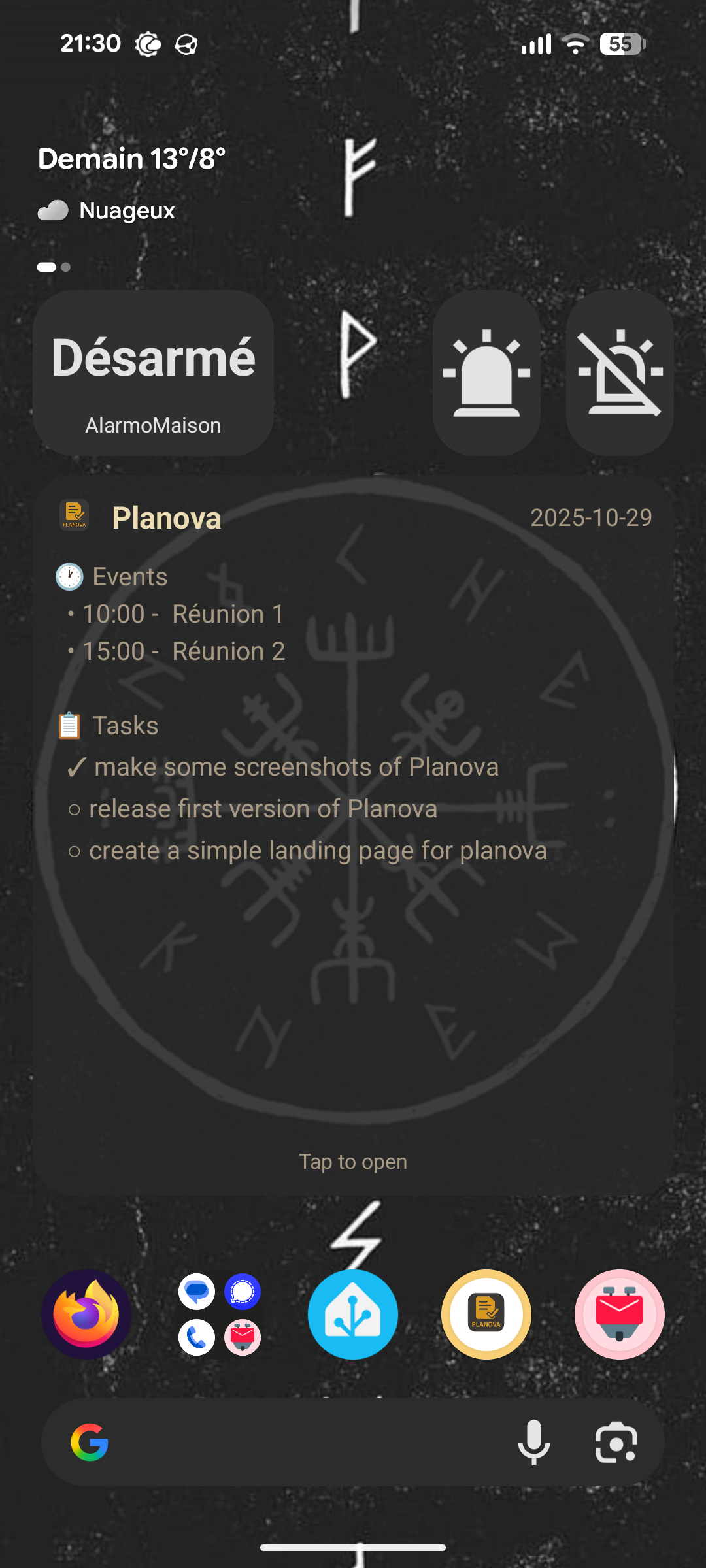 Planova Widget